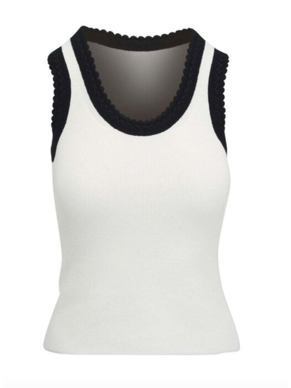 VERONICA BEARD Ivory and Black Sandra Tank Top Size Small